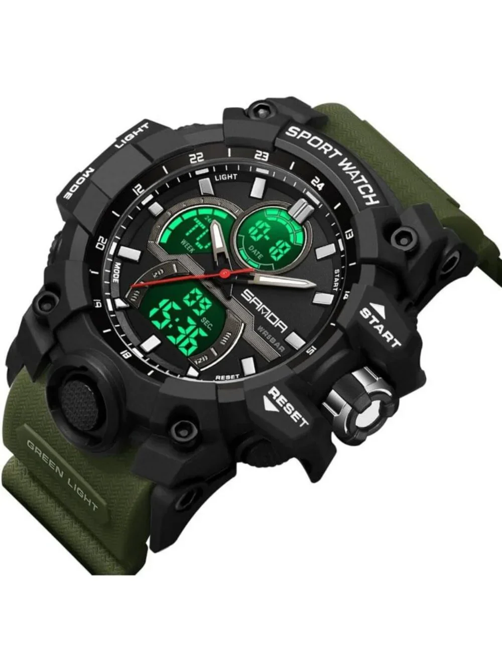 Men's Multifunctional Sports Outdoor Watch - Waterproof Analog Digital Quartz